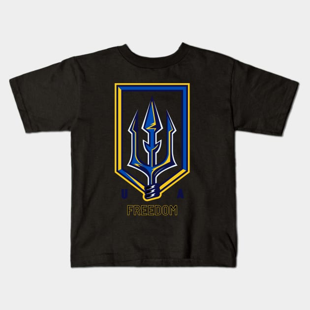 Trident (Tryzub) Kids T-Shirt by EpicClarityShop